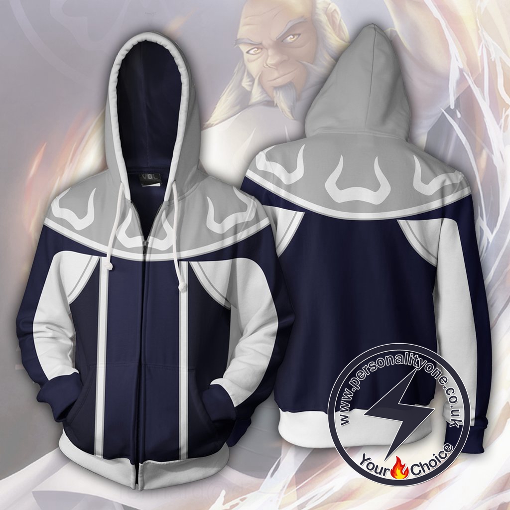 Avatar The Last Airbender Iroh Zip Up Hoodie Jacket